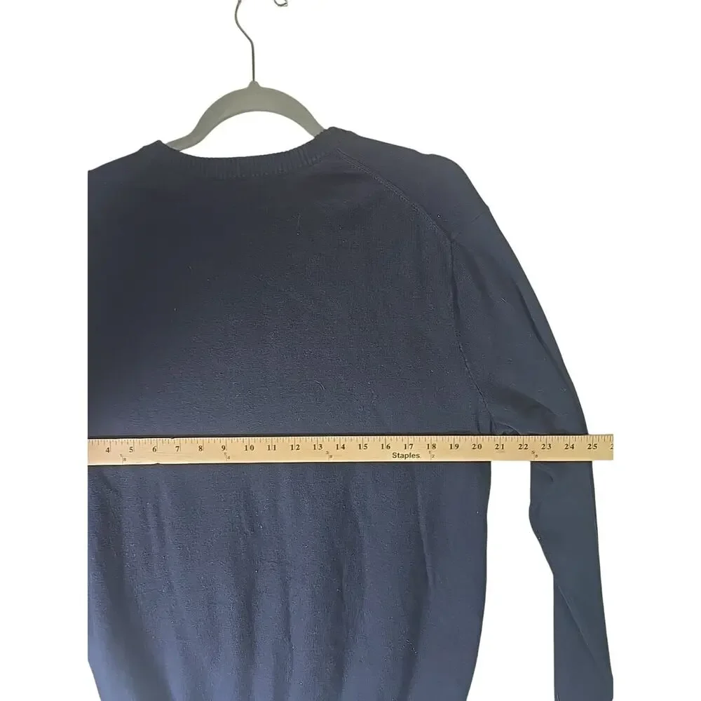 GAP Cotton Cashmere Crew Neck Sweater Mens XL Navy Blue Regular Fit Long Sleeve
